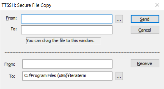 Tera Term のSCPの画像