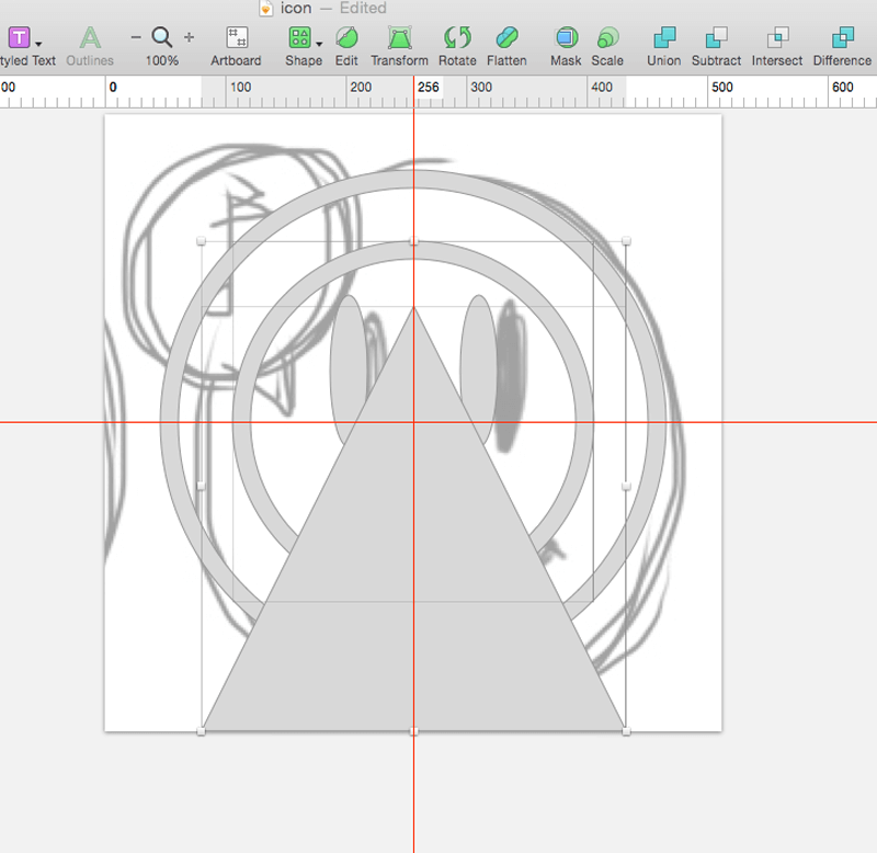 6.目や他のパーツをShape（図形ツール）で作成する