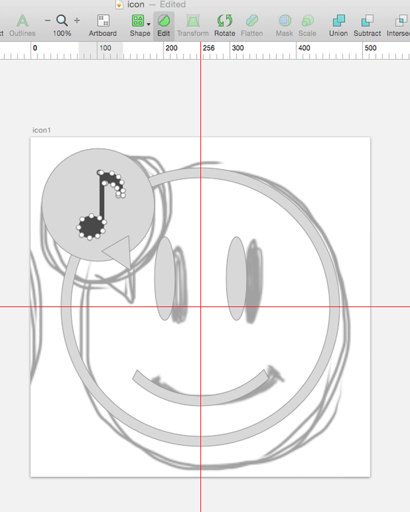 6.目や他のパーツをShape（図形ツール）で作成する